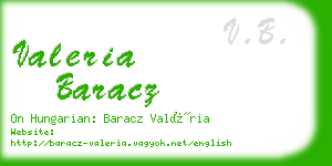 valeria baracz business card